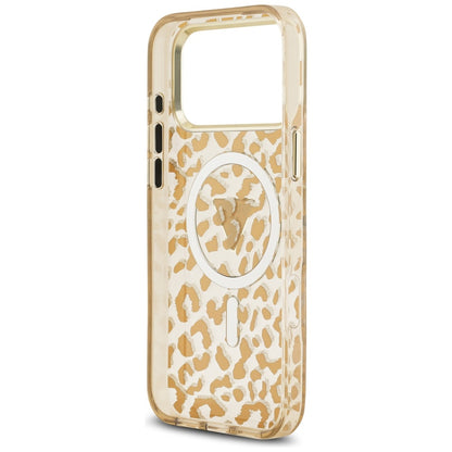Funda MagSafe para Apple iPhone 17 Pro Max, Guess, Leopard Glitter, Marrón