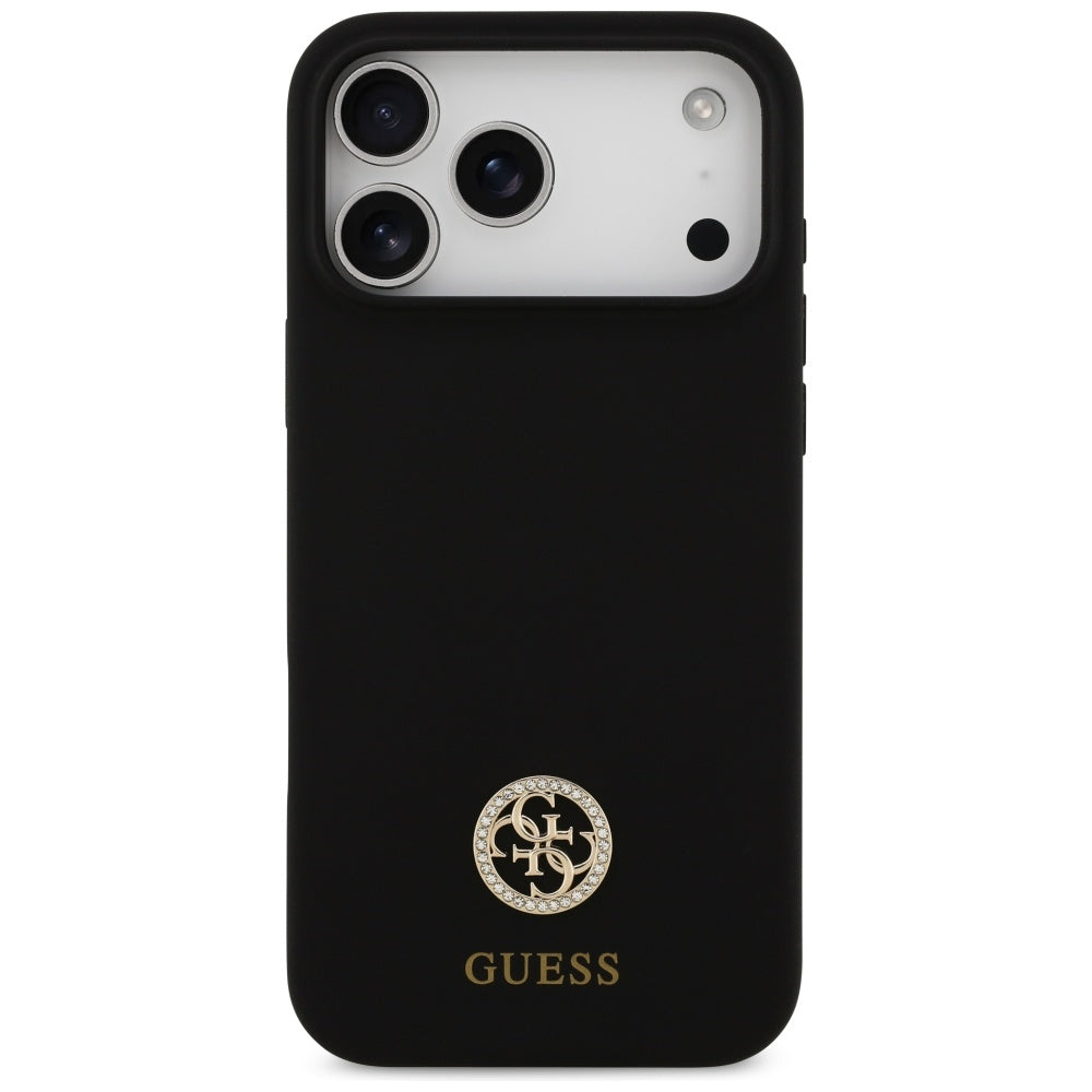 MagSafe Case for Apple iPhone 17 Pro Max, Guess, Strass 4G Logo, Black