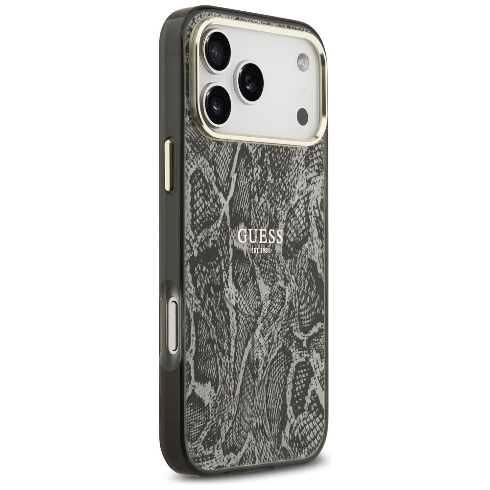 Funda MagSafe para Apple iPhone 17 Pro Max, Guess, Python Pattern, Negra