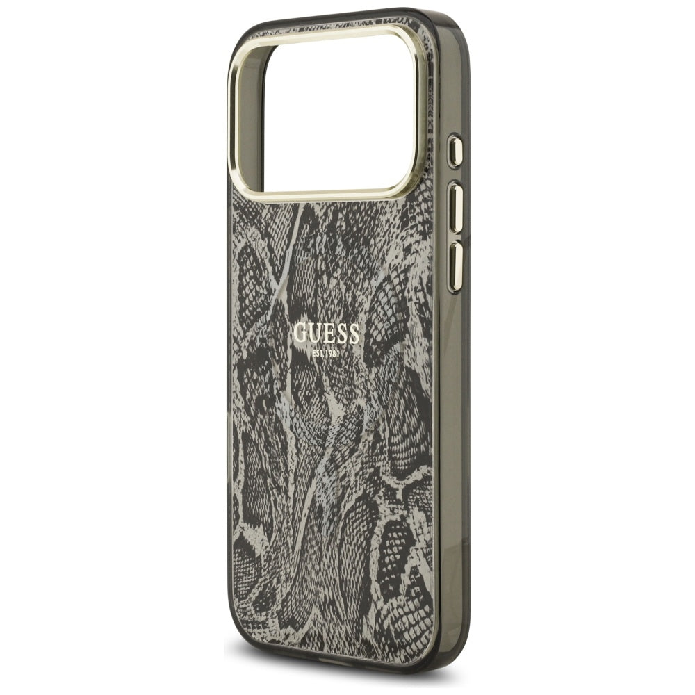 Funda MagSafe para Apple iPhone 17 Pro Max, Guess, Python Pattern, Negra