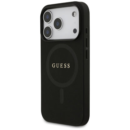Funda MagSafe para Apple iPhone 17 Pro Max, Guess, Saffiano Classic Logo, Negra