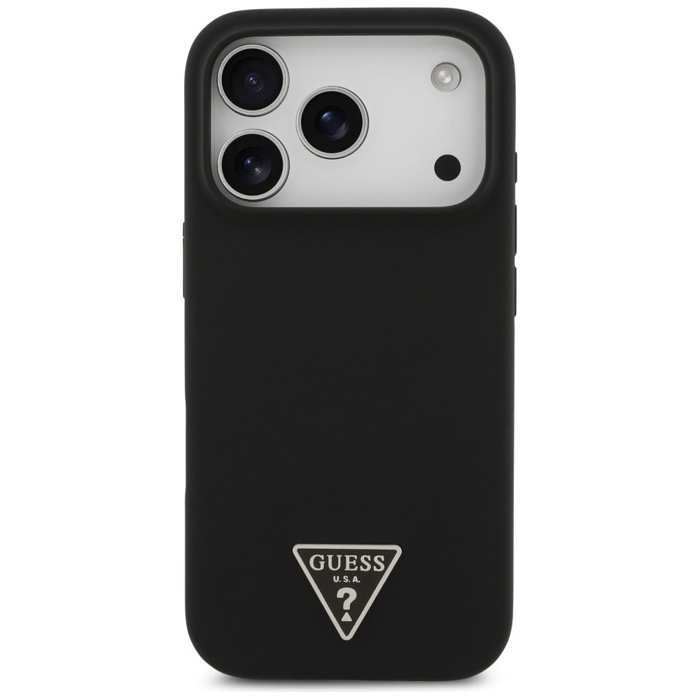 Funda MagSafe para Apple iPhone 17 Pro Max, Guess, Logo Triangular, Negra