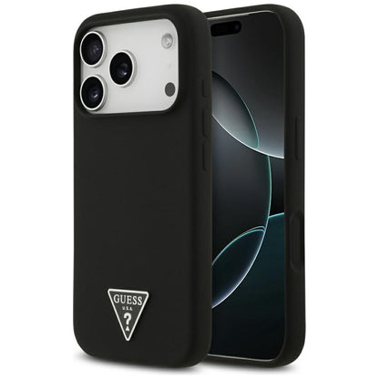 Funda MagSafe para Apple iPhone 17 Pro Max, Guess, Logo Triangular, Negra