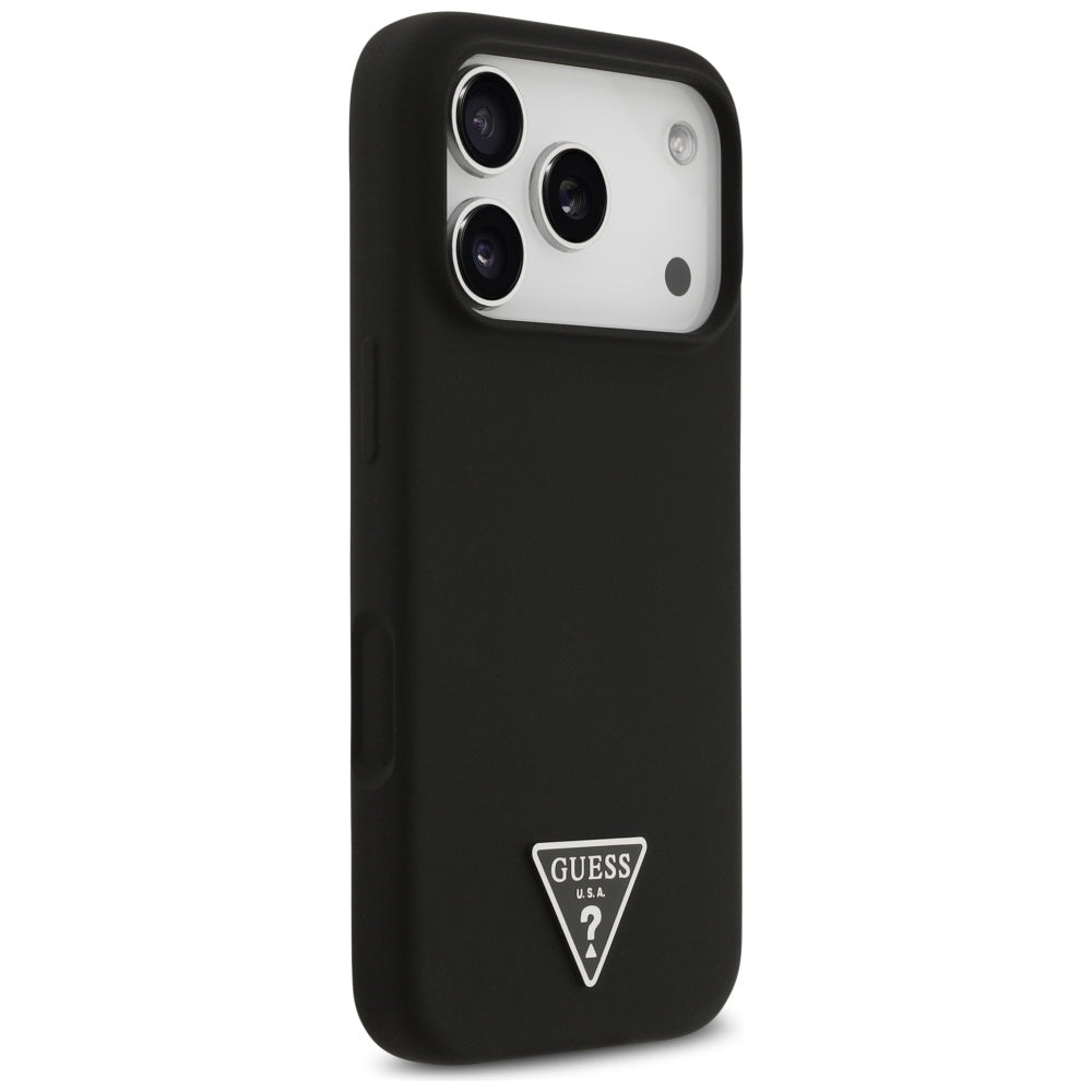 Funda MagSafe para Apple iPhone 17 Pro Max, Guess, Logo Triangular, Negra