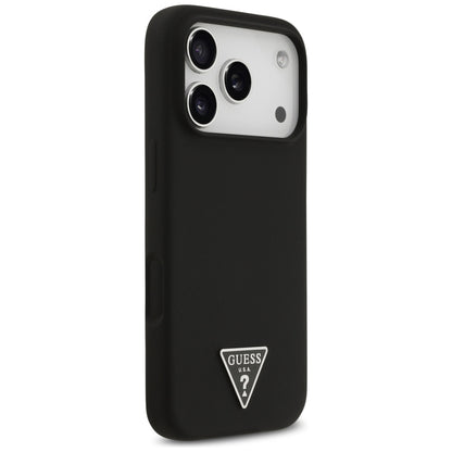 Funda MagSafe para Apple iPhone 17 Pro Max, Guess, Logo Triangular, Negra