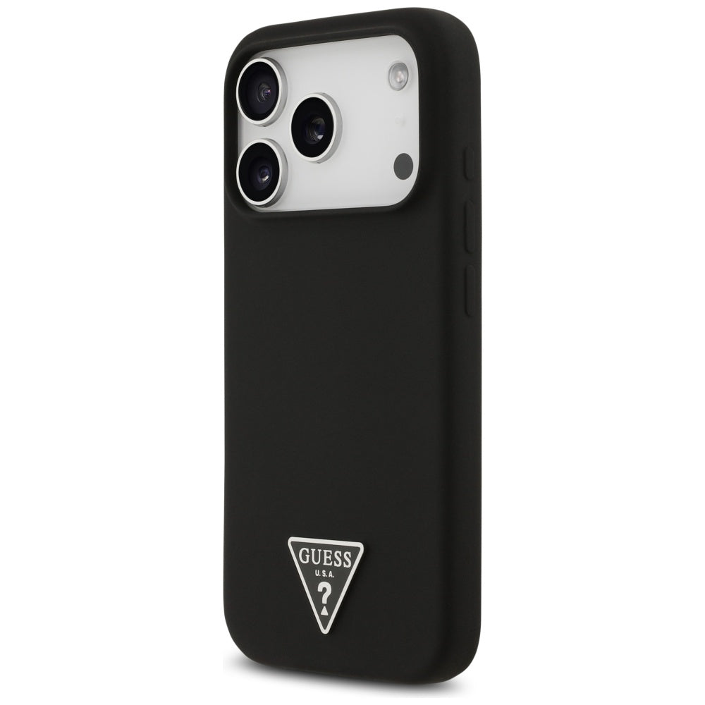 Funda MagSafe para Apple iPhone 17 Pro Max, Guess, Logo Triangular, Negra
