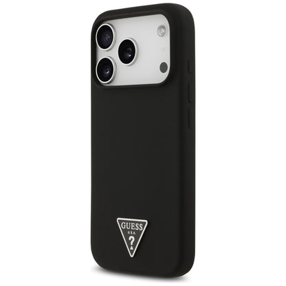 Funda MagSafe para Apple iPhone 17 Pro Max, Guess, Logo Triangular, Negra