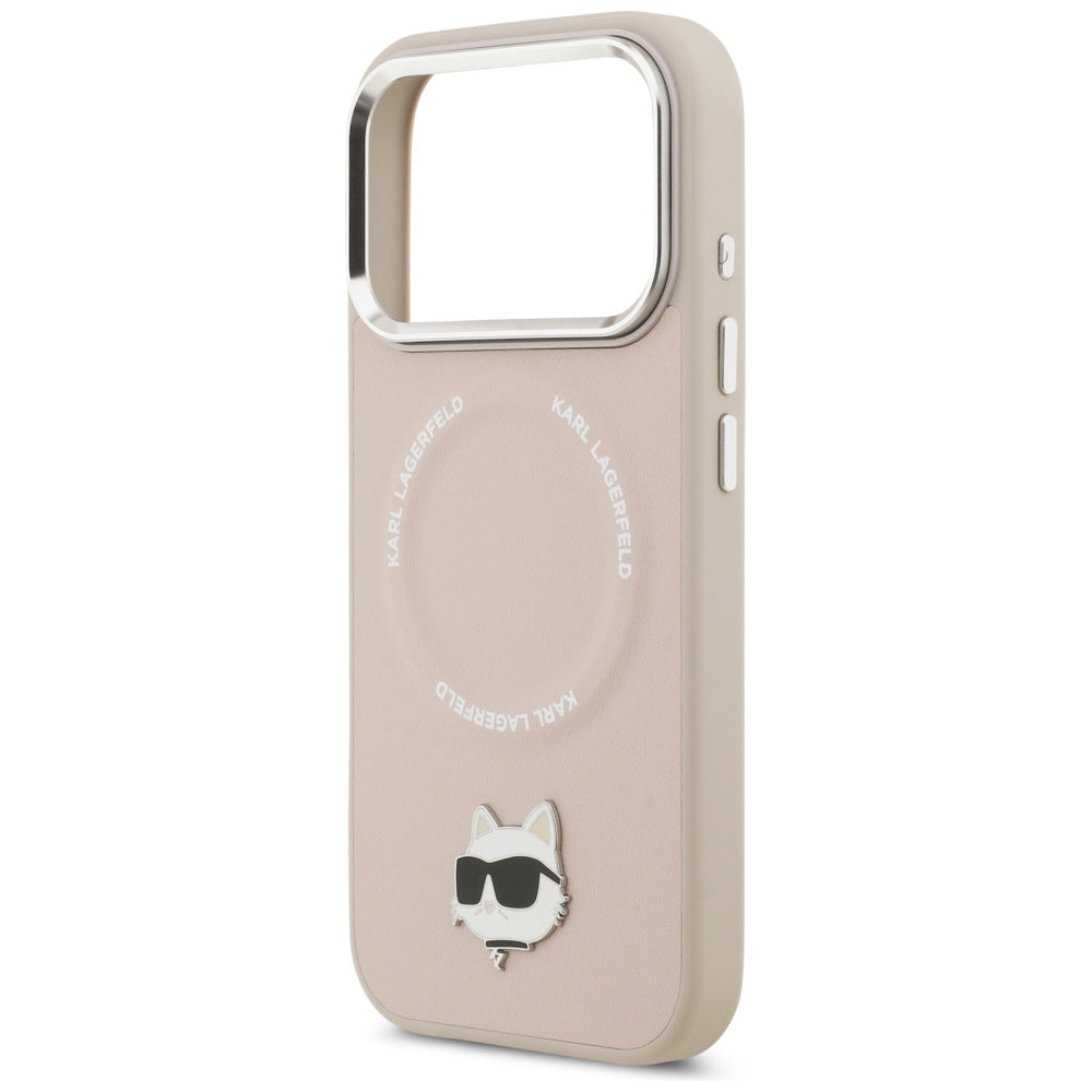 Funda MagSafe para Apple iPhone 17 Pro Max, Karl Lagerfeld, Choupette Pin, Rosa