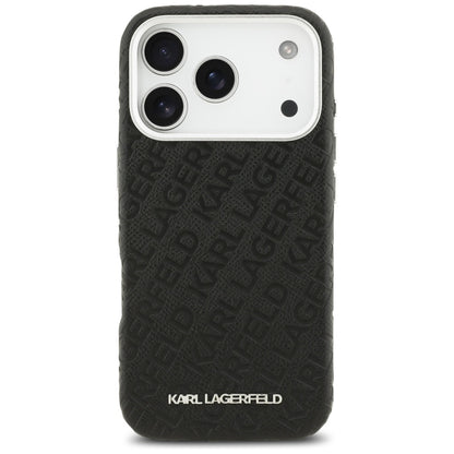 Funda MagSafe para Apple iPhone 17 Pro Max, Karl Lagerfeld, FW Stamped Karl, Negra