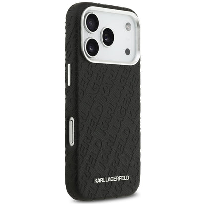 Funda MagSafe para Apple iPhone 17 Pro Max, Karl Lagerfeld, FW Stamped Karl, Negra