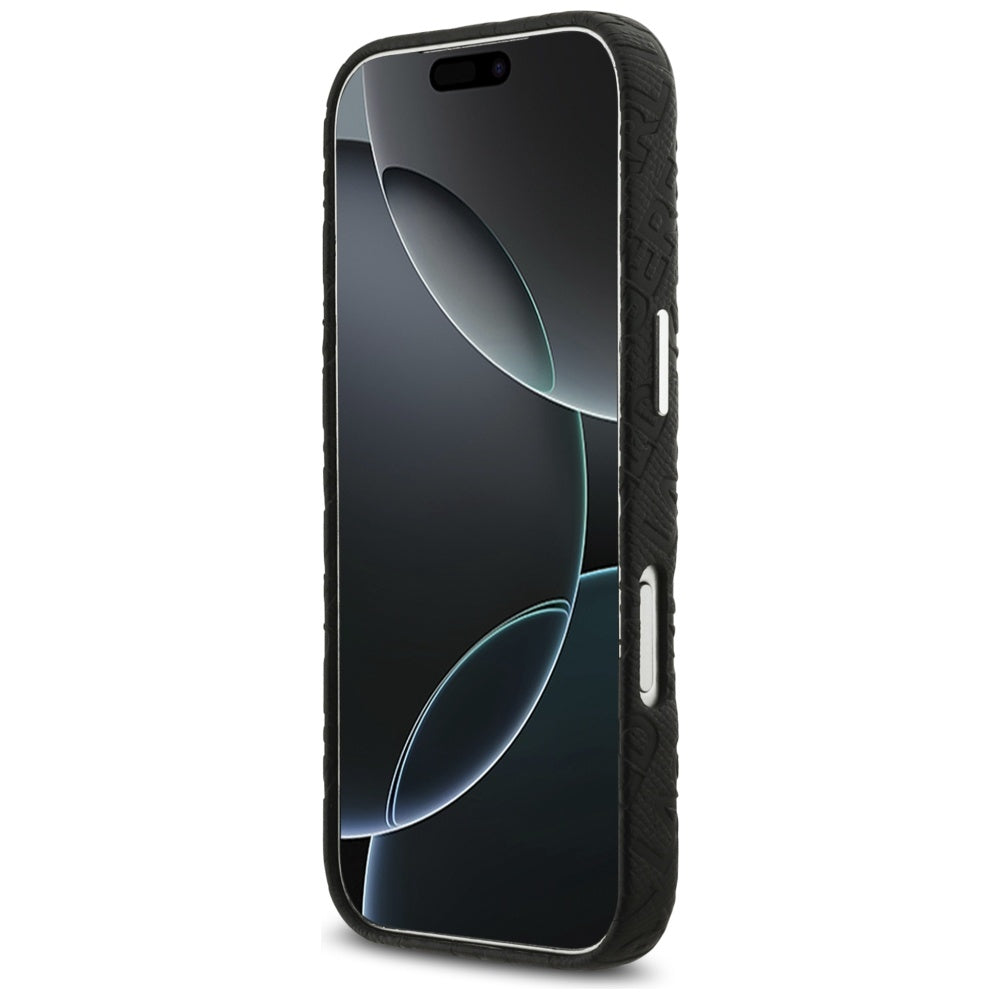 Funda MagSafe para Apple iPhone 17 Pro Max, Karl Lagerfeld, FW Stamped Karl, Negra