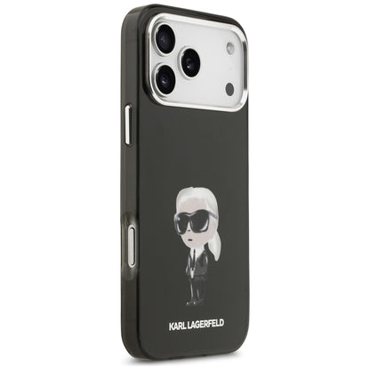 Funda MagSafe para Apple iPhone 17 Pro Max, Karl Lagerfeld, IML Aquarelle Karl Ikonik, Negra