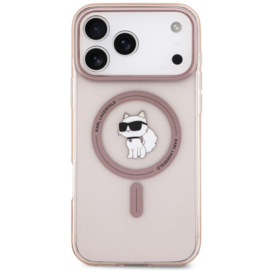 Funda MagSafe para Apple iPhone 17 Pro Max, Karl Lagerfeld, IML Choupette, Rosa.
