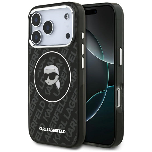 Funda MagSafe para Apple iPhone 17 Pro Max, Karl Lagerfeld, IML Karl's Head, Negra