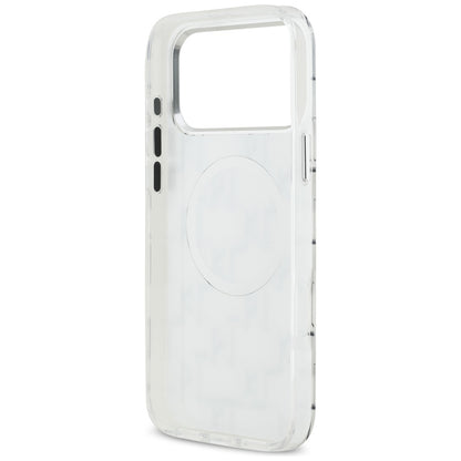 Funda MagSafe para Apple iPhone 17 Pro Max, Karl Lagerfeld, IML KL Monogram, Blanca