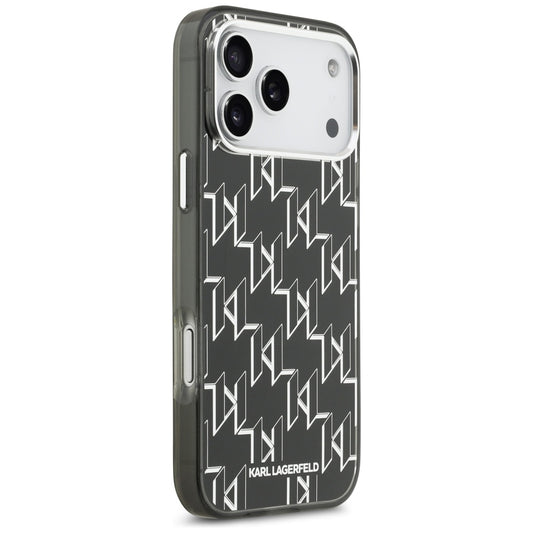 Funda MagSafe para Apple iPhone 17 Pro Max, Karl Lagerfeld, IML KL Monogram, Negra