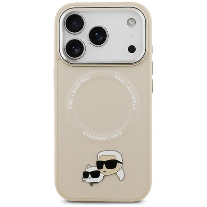 Funda MagSafe para Apple iPhone 17 Pro Max, Karl Lagerfeld, Karl & Choupette Pins, Beige