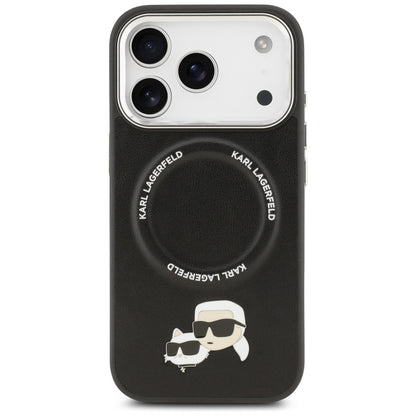 Funda MagSafe para Apple iPhone 17 Pro Max, Karl Lagerfeld, Karl & Choupette Pins, Negra