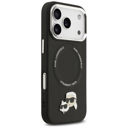 Funda MagSafe para Apple iPhone 17 Pro Max, Karl Lagerfeld, Karl & Choupette Pins, Negra