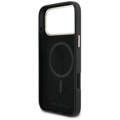 Funda MagSafe para Apple iPhone 17 Pro Max, Karl Lagerfeld, Karl Head Logo, Negra