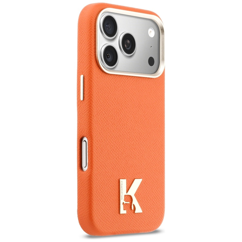 Funda MagSafe para Apple iPhone 17 Pro Max, Karl Lagerfeld, Karl Head Logo, Naranja