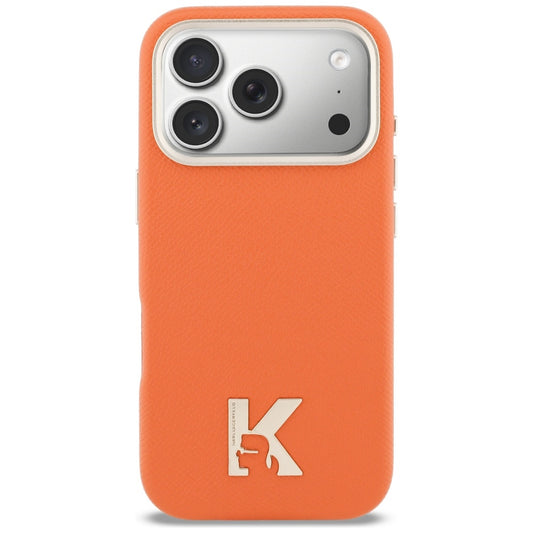 Funda MagSafe para Apple iPhone 17 Pro Max, Karl Lagerfeld, Karl Head Logo, Naranja