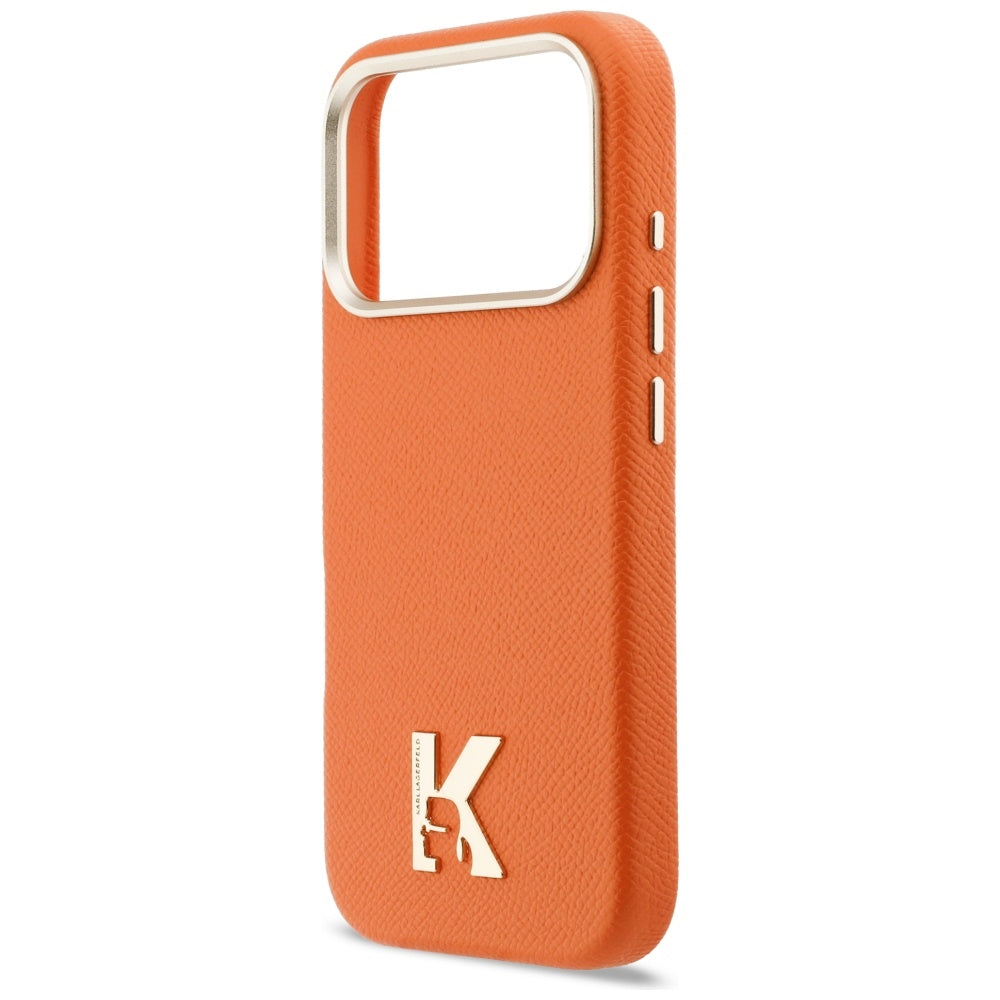 Funda MagSafe para Apple iPhone 17 Pro Max, Karl Lagerfeld, Karl Head Logo, Naranja