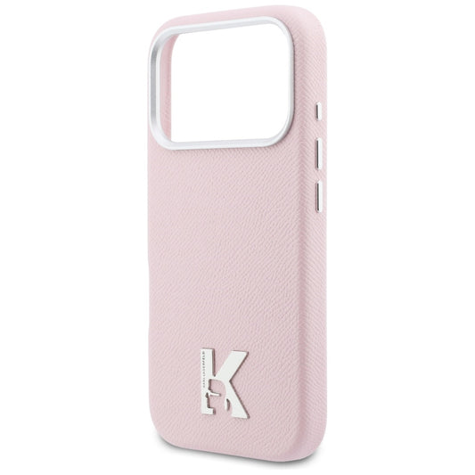 Funda MagSafe para Apple iPhone 17 Pro Max, Karl Lagerfeld, Karl Head Logo, Rosa