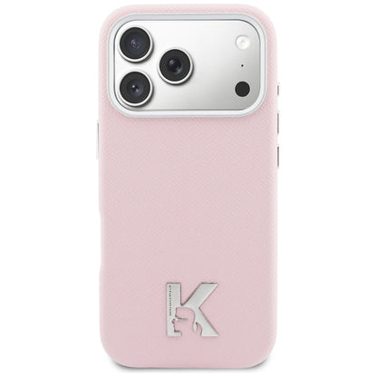 Funda MagSafe para Apple iPhone 17 Pro Max, Karl Lagerfeld, Karl Head Logo, Rosa