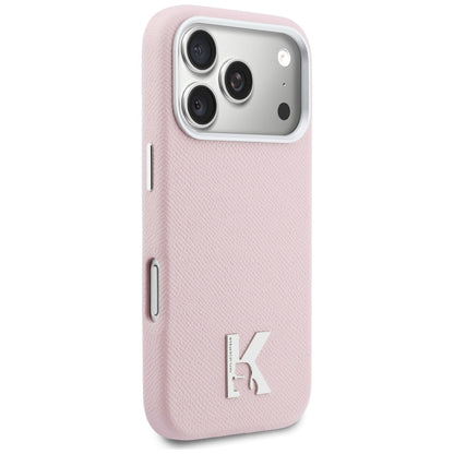 Funda MagSafe para Apple iPhone 17 Pro Max, Karl Lagerfeld, Karl Head Logo, Rosa