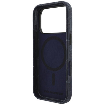 Funda MagSafe para Apple iPhone 17 Pro Max, Karl Lagerfeld, Logo KL Monogram, Azul