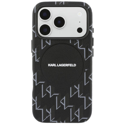 Funda MagSafe para Apple iPhone 17 Pro Max, Karl Lagerfeld, Logo KL Monogram, Negra