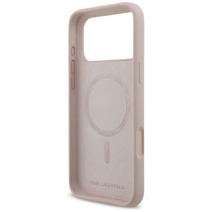 Funda MagSafe para Apple iPhone 17 Pro Max, Karl Lagerfeld, Ring Karl & Choupette, Rosa.