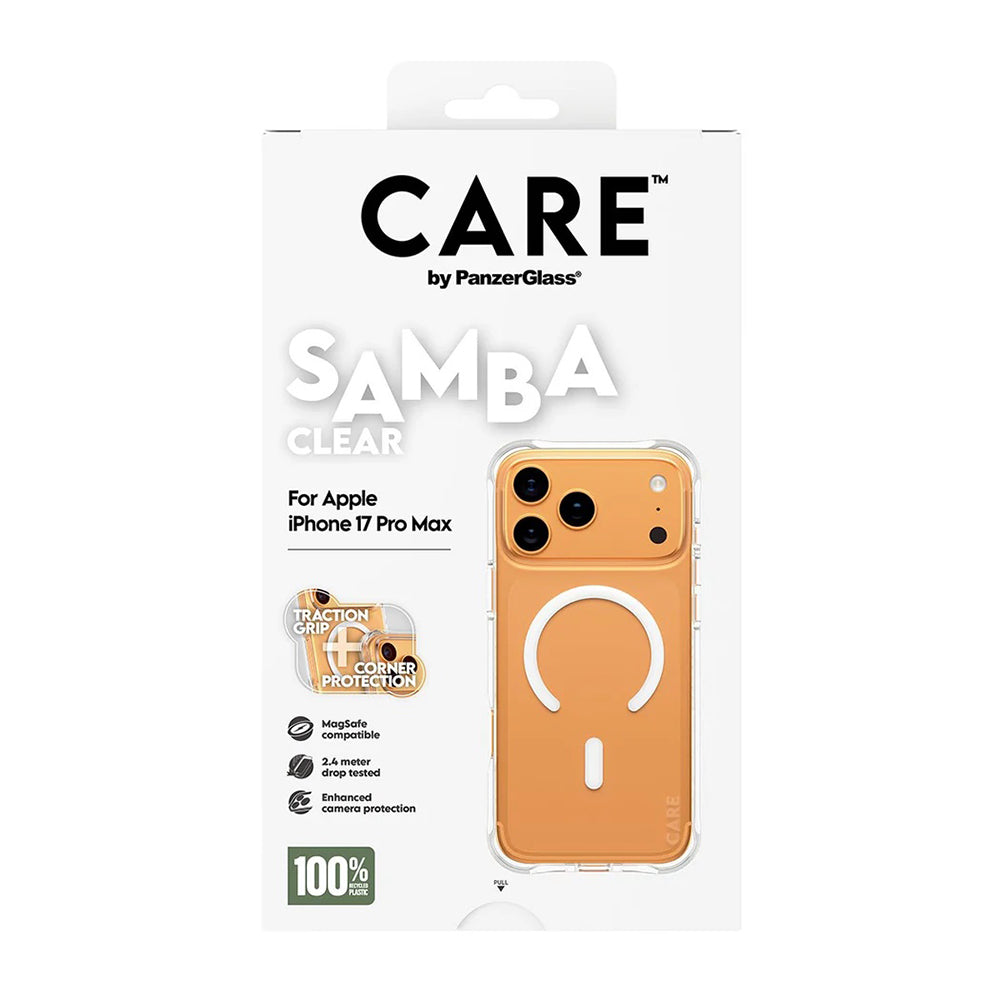 Funda MagSafe para Apple iPhone 17 Pro Max, PanzerGlass, Care Fashionable, Transparente Blanca