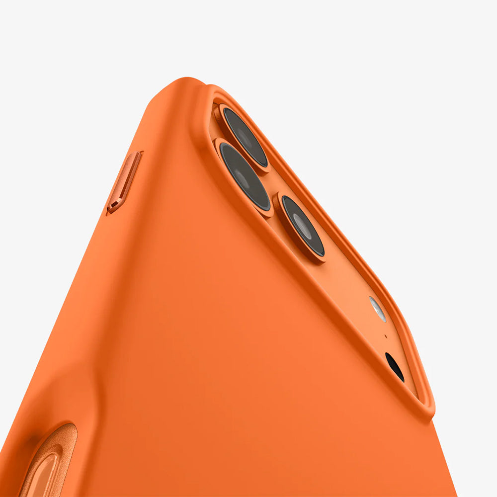 Funda MagSafe para Apple iPhone 17 Pro Max, Spigen, Silicone Fit, Naranja