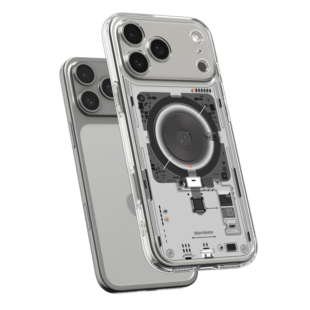 Funda MagSafe para Apple iPhone 17 Pro Max, Spigen, Ultra Hybrid Neo One, Transparente