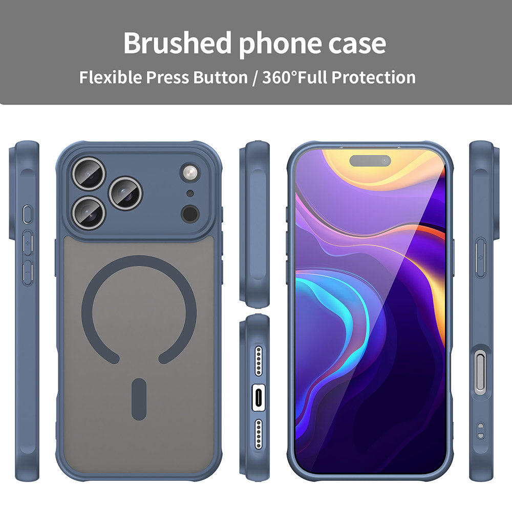 Funda MagSafe para Apple iPhone 17 Pro Max, Techsuit, HaloFrost II, Azul Marino