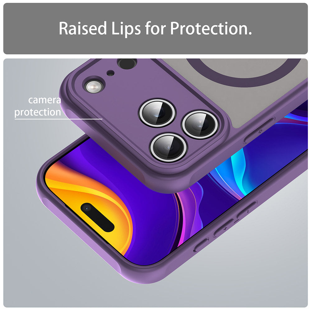 Funda MagSafe para Apple iPhone 17 Pro Max, Techsuit, HaloFrost II, Morado