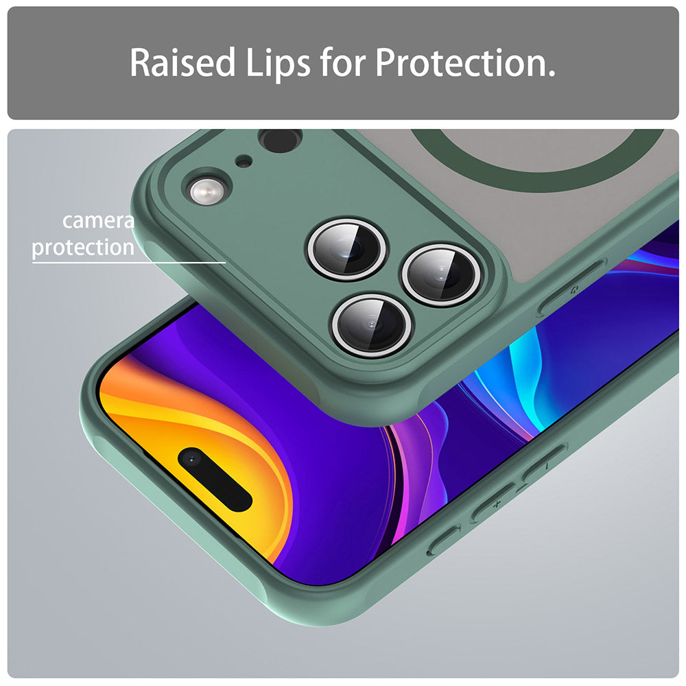 Funda MagSafe para Apple iPhone 17 Pro Max, Techsuit, HaloFrost II, Verde