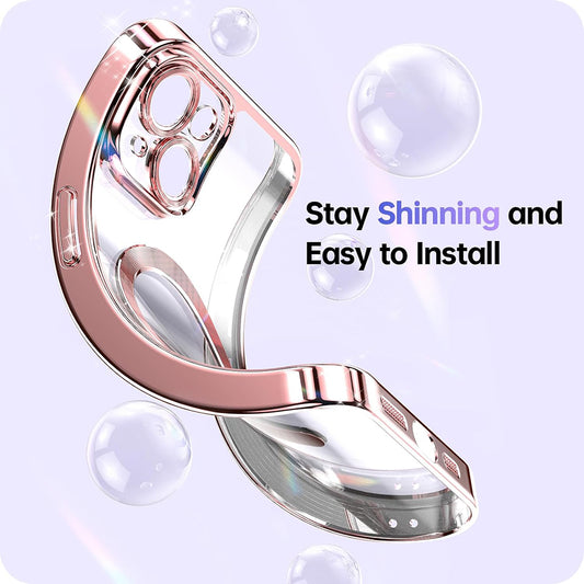 Funda MagSafe para Apple iPhone 17 Pro Max, Techsuit, Luxury Glitter, Dorada