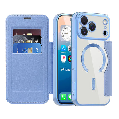 Funda MagSafe para Apple iPhone 17 Pro Max, Techsuit, SmartMag Book, Azul