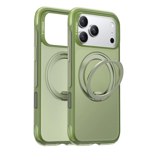 Funda MagSafe para Apple iPhone 17 Pro Max, Torras, Ostand O3 Air, Verde Satinada