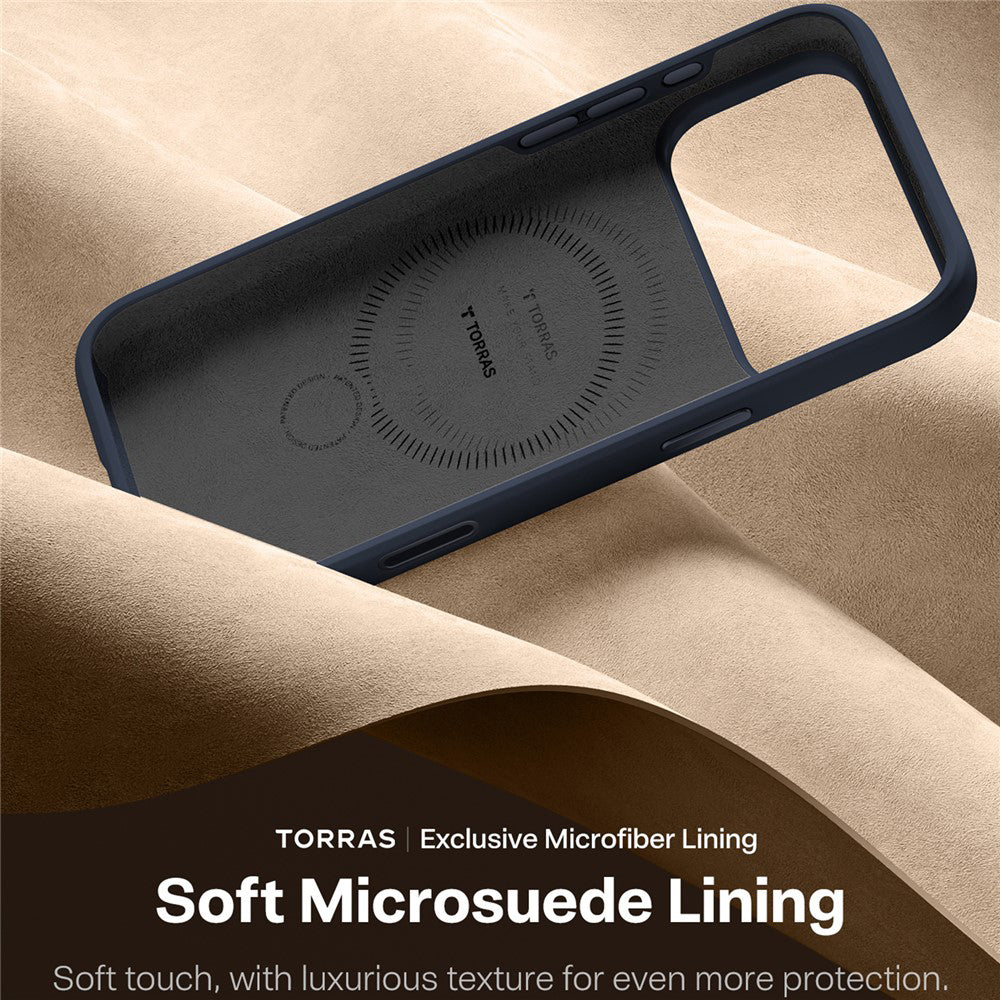 Funda MagSafe para Apple iPhone 17 Pro Max, Torras, QPRO Silicone, Azul