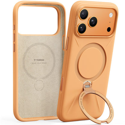 Funda MagSafe para Apple iPhone 17 Pro Max, Torras, QPRO Silicone, Naranja