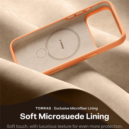 Funda MagSafe para Apple iPhone 17 Pro Max, Torras, QPRO Silicone, Naranja