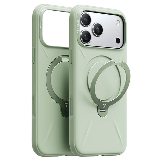 Funda MagSafe para Apple iPhone 17 Pro Max, Torras, QPRO Silicone, Verde Matcha