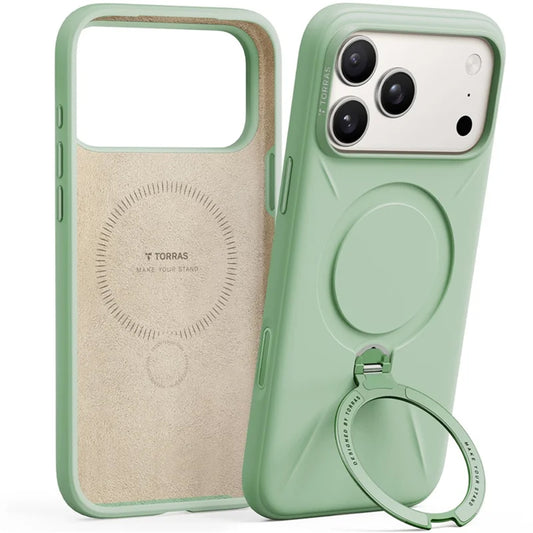 Funda MagSafe para Apple iPhone 17 Pro Max, Torras, QPRO Silicone, Verde Matcha