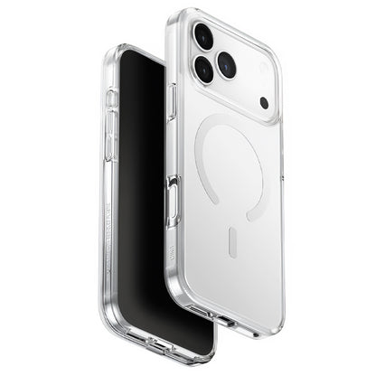 Funda MagSafe para Apple iPhone 17 Pro Max, UNIQ, Clario MagClick, Transparente