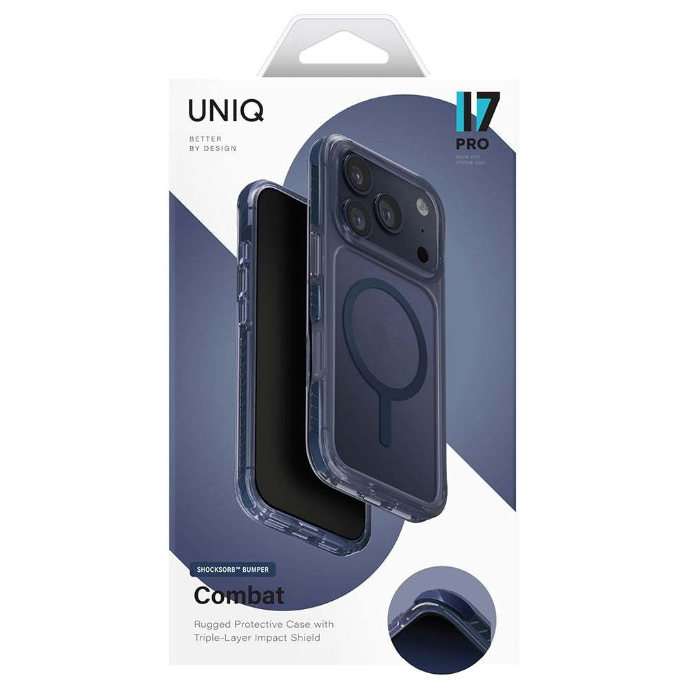 Funda MagSafe para Apple iPhone 17 Pro Max, UNIQ, Combat MagClick, Blanca