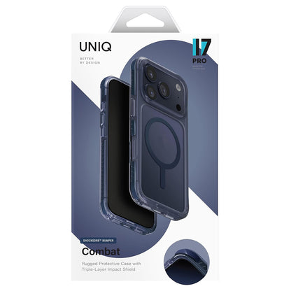 Funda MagSafe para Apple iPhone 17 Pro Max, UNIQ, Combat MagClick, Azul